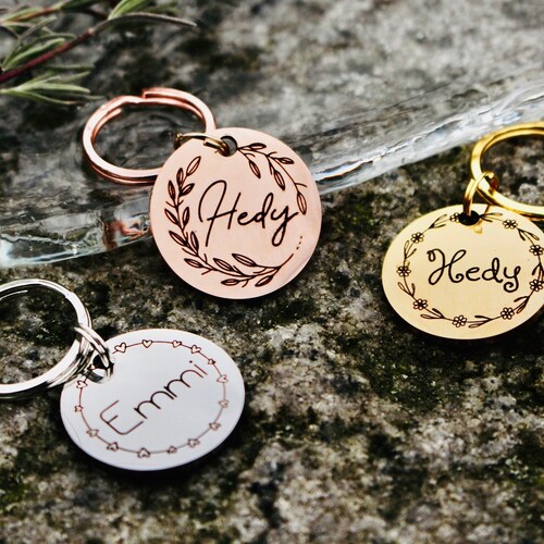 Personalized dog tag/ Dog name tag/ Pet ID tag Custom dog tag Cat ID tag Cat name tag /Gift for dog, cat.