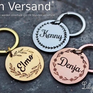 Engraved dog tag Dog tags for dogs Personalized dog tag Dog name tag Pet ID tag Custom dog tag Cat ID tag Gift for dog/ Hundemarke