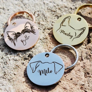 Personalized dog tag/ Dog name tag/ Pet ID tag Custom dog tag Cat ID tag Cat name tag /Gift for dog, cat.