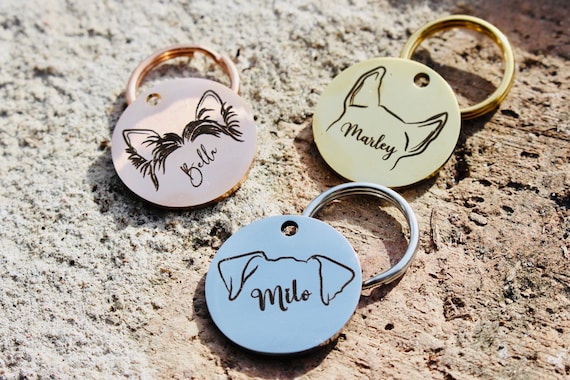 Personalized dog tag/ Dog name tag/ Pet ID tag Custom dog tag Cat ID tag Cat name tag /Gift for dog, cat.