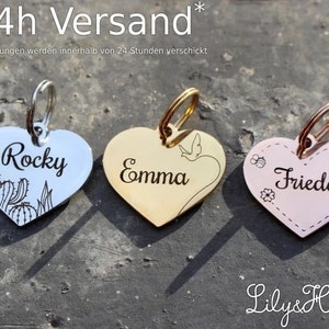 Gravierte Hundemarke Hundeanhänger für Hunde Personalisiertes Hundenamenschild Hund Haustier ID Tag Hund ID Tag Katze Geschenk für Hunde