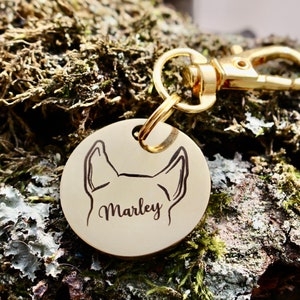 Gravierte Hundemarke Hundeanhänger für Hunde Personalisiertes Hundenamenschild Hund Haustier ID Tag Hund ID Tag Katze Geschenk für Hunde Bild 2