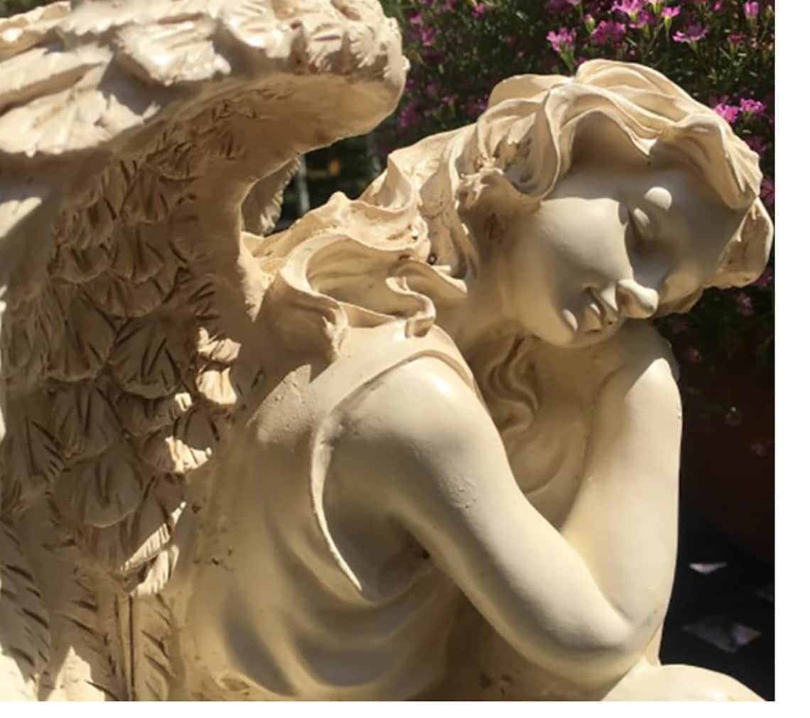 Outdoor Happiness Angel Ornament Resin Angel Sculpture Garden Etsy