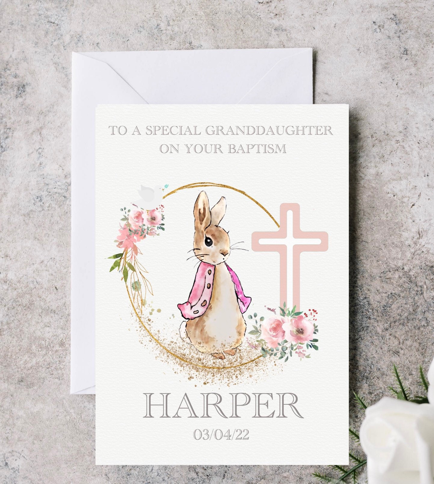Personalised Granddaughter Baptism Card. Personalised Etsy
