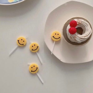 Emoji Happy Face Birthday Cake Candle| Smiley Face Candle