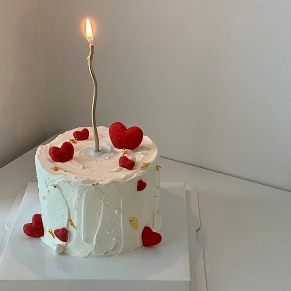Glänzende Farbe Twisted Birthday Cake Kerzen | Swirl Geburtstagstorte Kerzen| Silber|Champagner rosa Farbe
