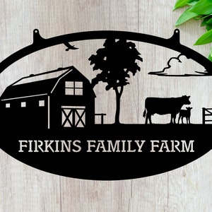Firkins Family Farm Sign - DXF File - SVG File - CNC Ready (Digital File)