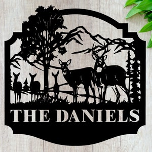 Whitetail Deer Sign 30&quot;x30&quot; - DXF File - DWG File - CNC Ready (Digital File)