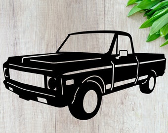 1971 Chevrolet Truck - DXF File - SVG File - DWG File - PDf File - CnC Ready (Digital File)