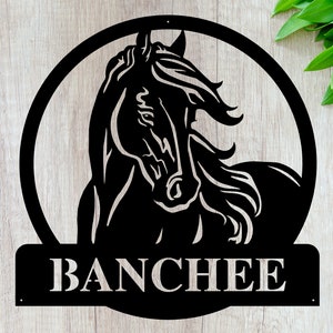 Horse Name Signs - DXF Files - SVG Files - CNC Ready (Digital File)