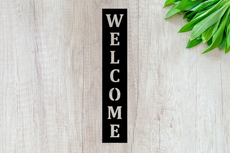 Vertical Welcome Sign: CNC Ready Cut Files (digital File) - Etsy