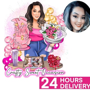 Logo taartdecorateur, realistisch portret, logo snoepwinkel, logo dessertmaker, bedrijfslogo, avatar cartoon, karikatuurportret, bakker