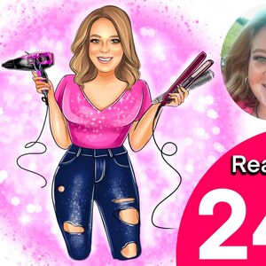 Hair Designer Logo, Hair Stylist Logo, Hair Extension Logo, Cartoon Logo, Avatar Logo, Caricature Logo, Beauty Logo Design, Hair Logo