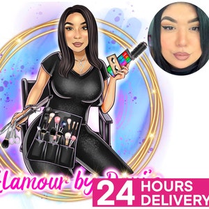 Make Up Artist Logo, Makeup Logo Design, Cartoon Logo, Portrait Logo, Business Logo Design, Cartoon Avatar, Caricature Portrait Avatar