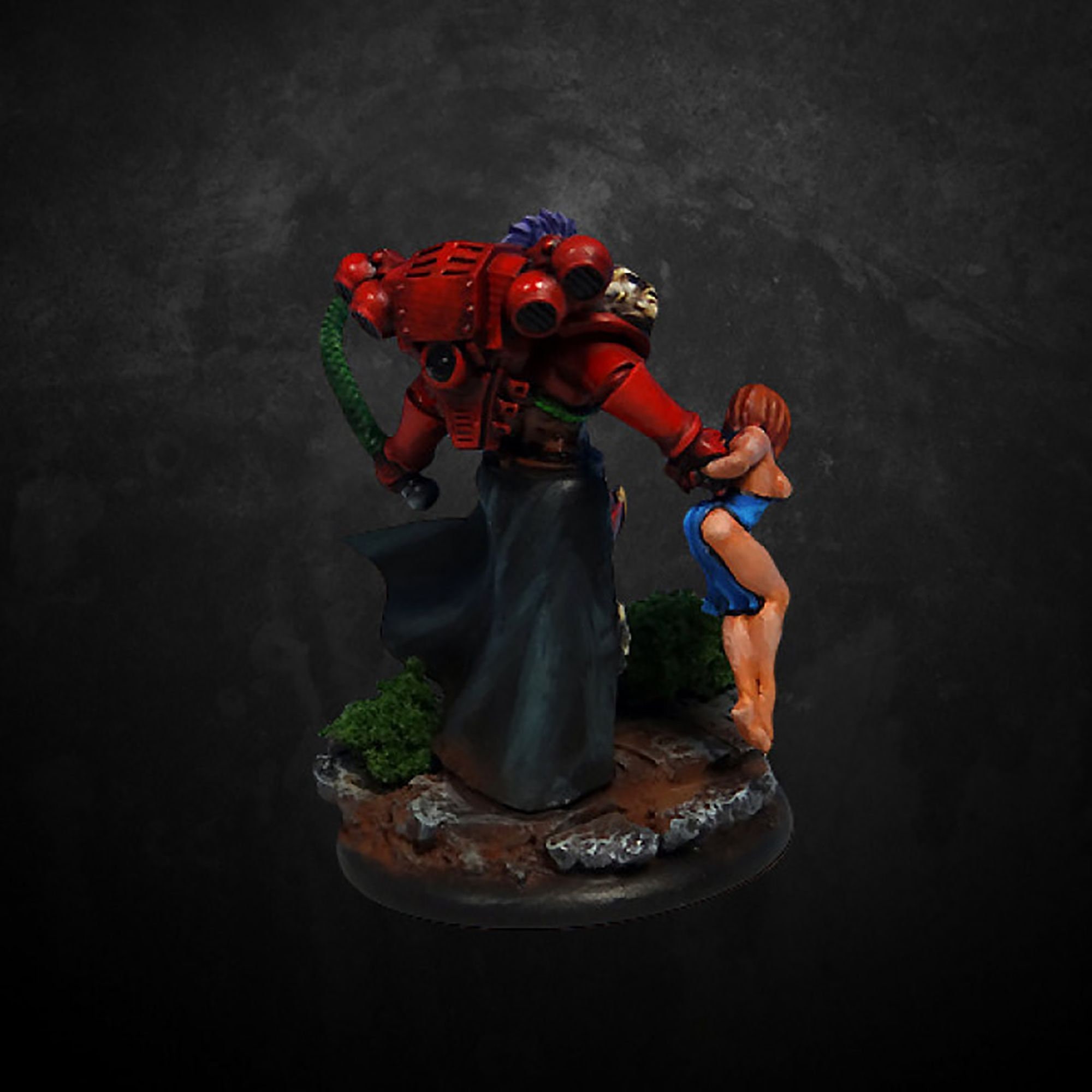 Resin Miniatures Chaos Champion with slave girl Fantasy Etsy