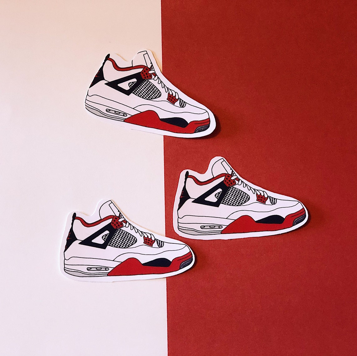 Air Jordan 4 Retro Sticker Diecut Sticker Matte Sticker Etsy