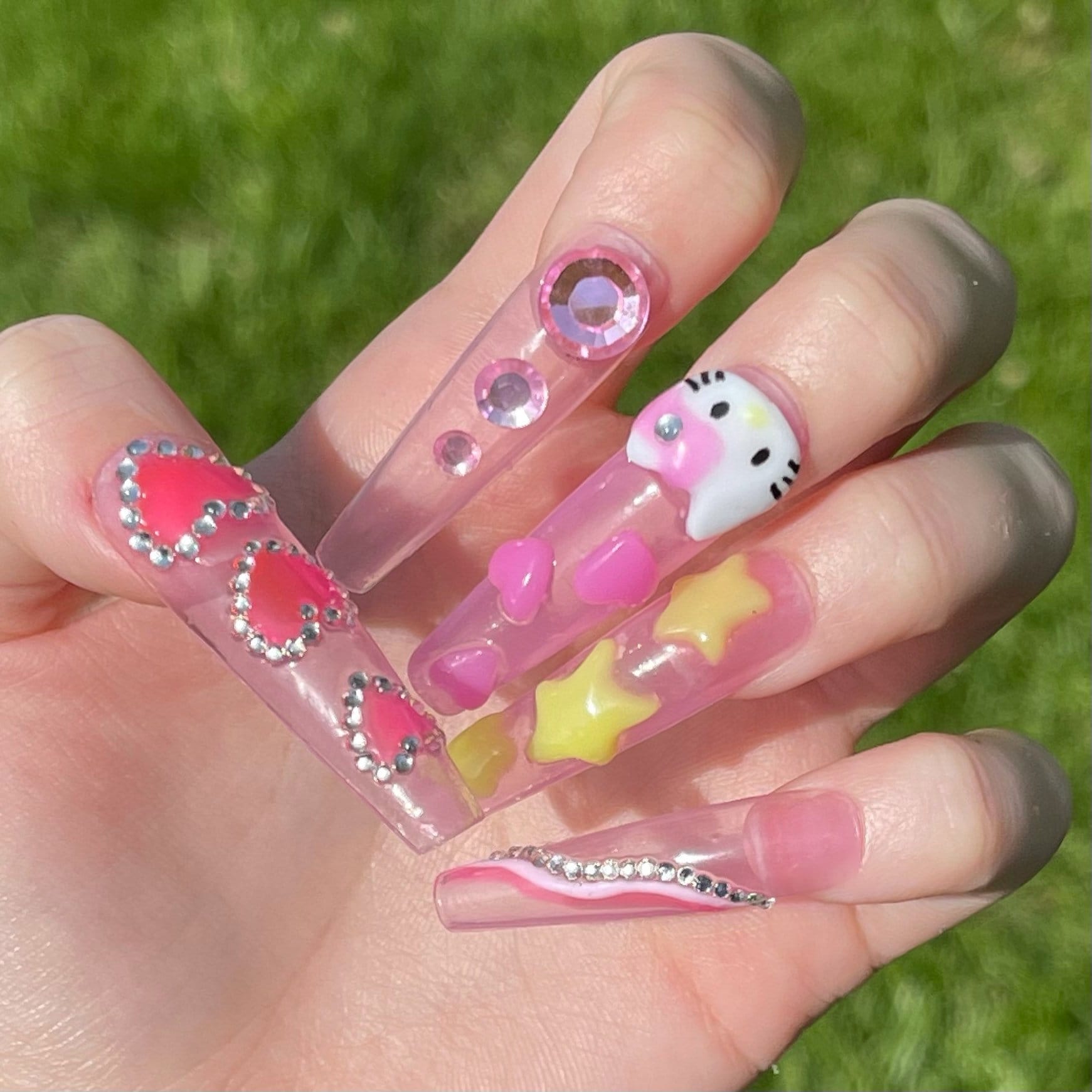 Hello Kitty Press On Nails Size XS Etsy