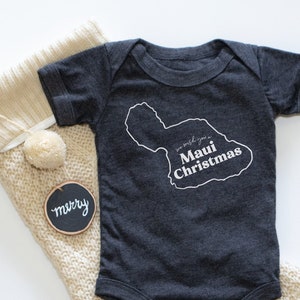 Maui Christmas Onesie / Christmas Onesie / Maui Onesie / Hawaii Christmas / Mele Kalikimaka