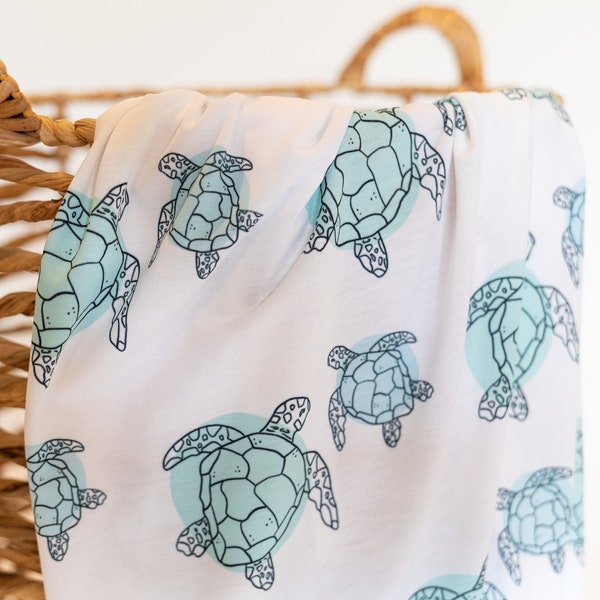 Honu Baby Blanket, Sea Turtle Baby Blanket, Hawaiian Baby Blanket, Multi-Use Blanket, Baby Blanket, Hawaii Baby Blanket, Beach Blanket