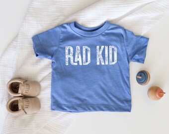 Rad Kid Burnout Tee / Baby T-Shirt / Graphic TShirt for Baby / Baby Boy Gift / Baby Shower Gift / Blue Baby TShirt / Hawaii Baby TShirt