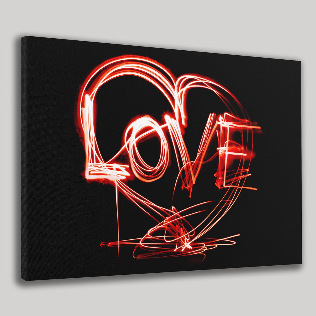 Love & Heart Wall Art Canvas Print Décor Modern Art Minimalist Painting