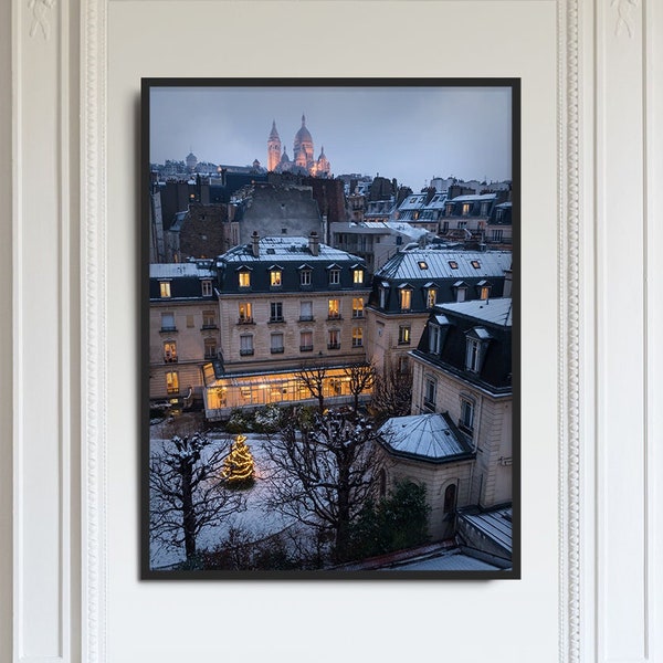 Fine Art Print - Photo de Montmartre sous la neige - Tirage d'Art Edition limitée