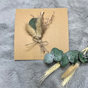 Trockenblumenkarte Klappkarte Grußkarte Geschenk