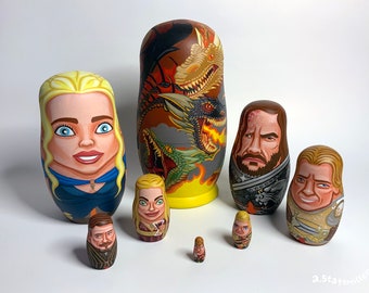 Game of Thrones Fire Nesting Dolls