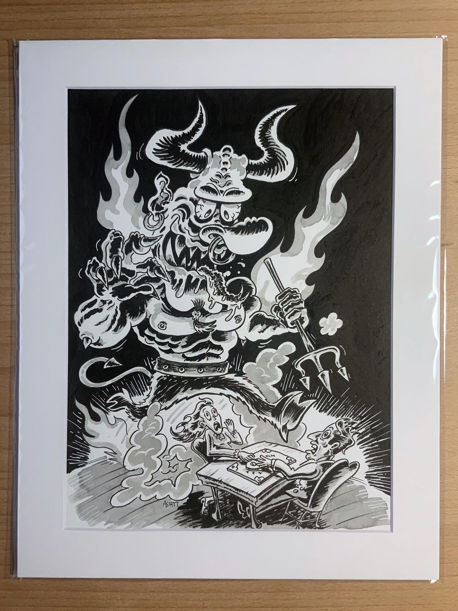 Demon Ink Drawing - Etsy