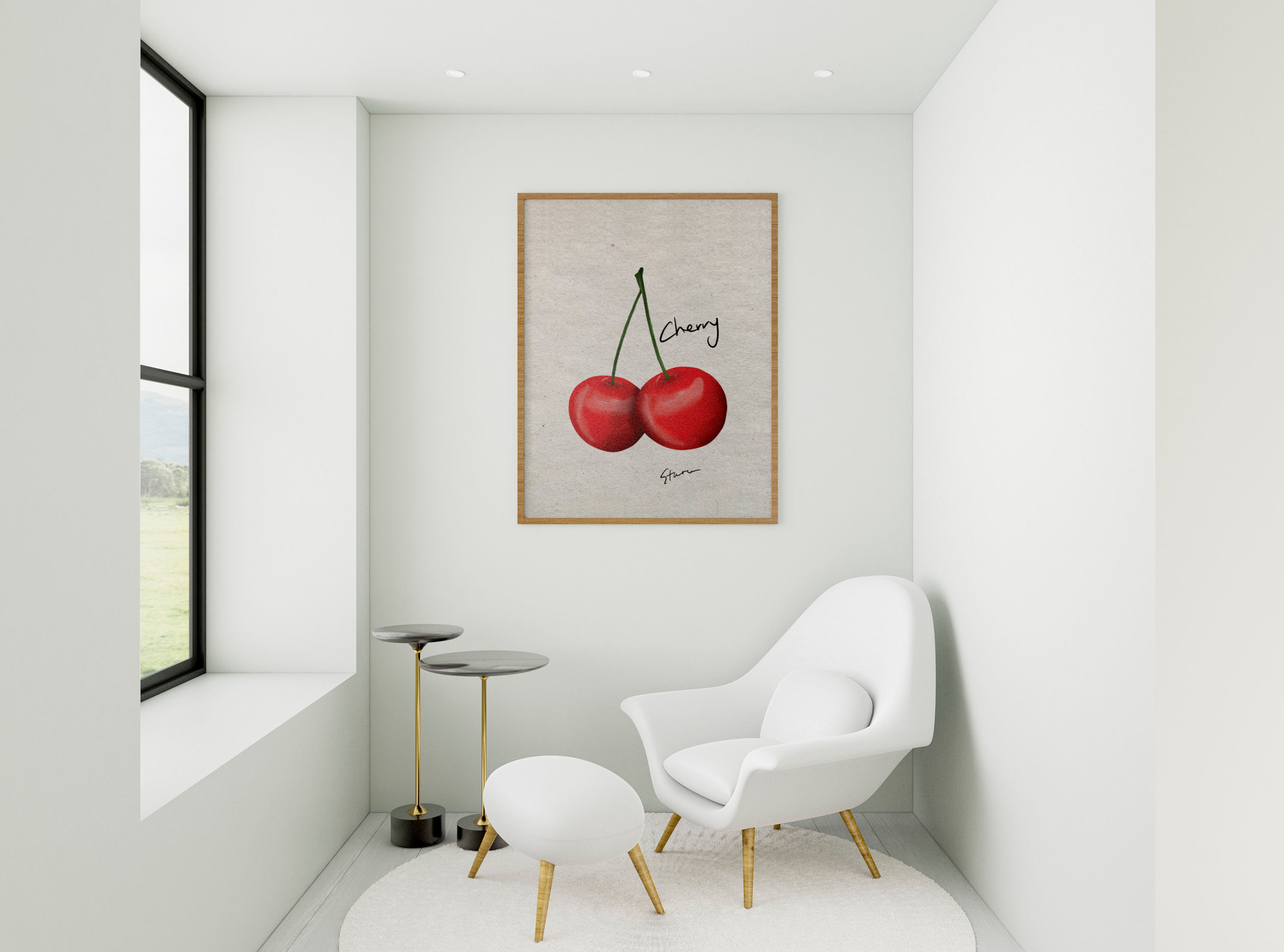 Cherry Art Print Cherry Wall Decor Instant Download Cherry Etsy Italia