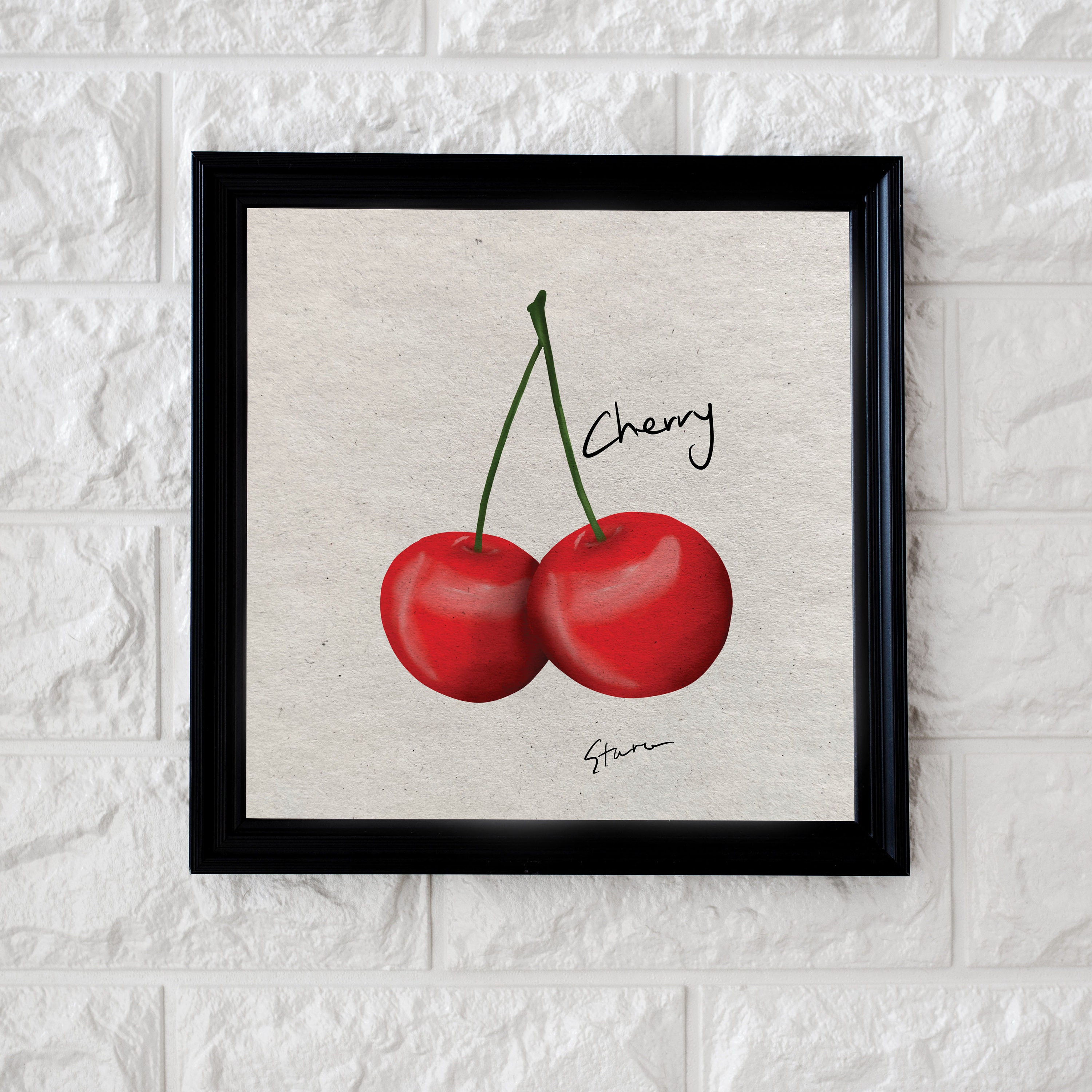 Cherry Art Print Cherry Wall Decor Instant Download Cherry Etsy Italia