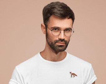 Embroidered Fox T-Shirt | Minimalist Animal Shirt