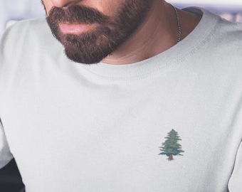 Besticktes Pine Tree Shirt | Unisex Wald-T-Shirt