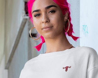 Uterus Sweater Embroidered | Woman Empowerment, Women's Apparel, LGBTQ, Feminism, Women's Rights, Unisex, Gift for Him, Gift for Her