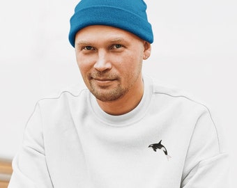 Embroidered Whale Sweater | Orca Marine Life, Unisex Fit