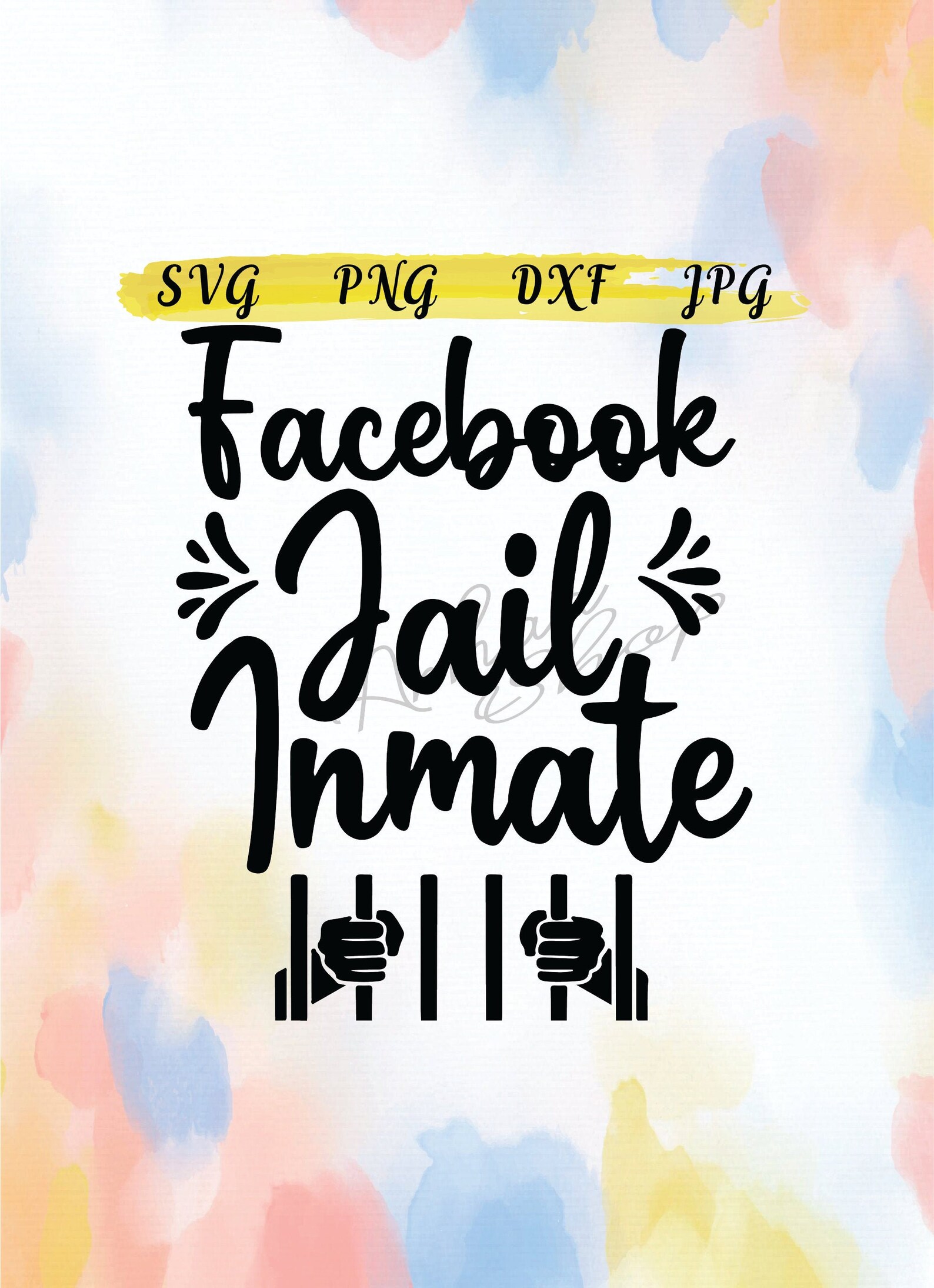 Facebook Jail Inmate svgdxfpngjpg freedom of speech svg | Etsy