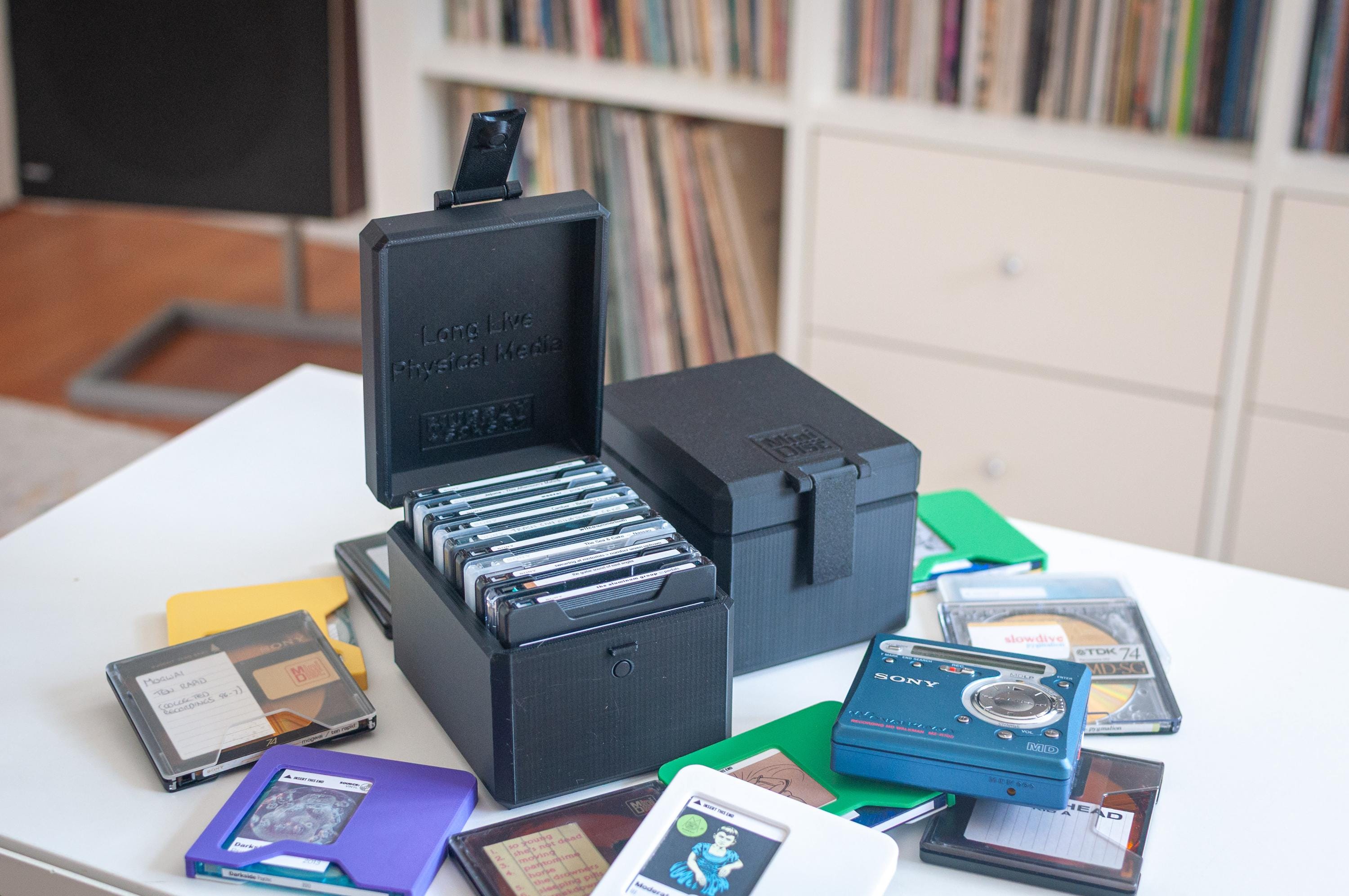 Minidisc Storage Case | Magnetic Latch | 5 or 10 Disc Holder | Handmade ...