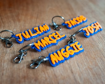 Personalized Anime Keychain | School Bag Tag for Kids | Customizable Name | Ninja | Birthday Gift | Manga Keychain | Backpack Charm