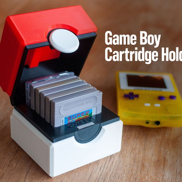 Nintendo Game Boy / Game Boy Color Cartridge Holder - Pokemon Inspired - Free Personalization / Video Game Storage Organizer Game Case