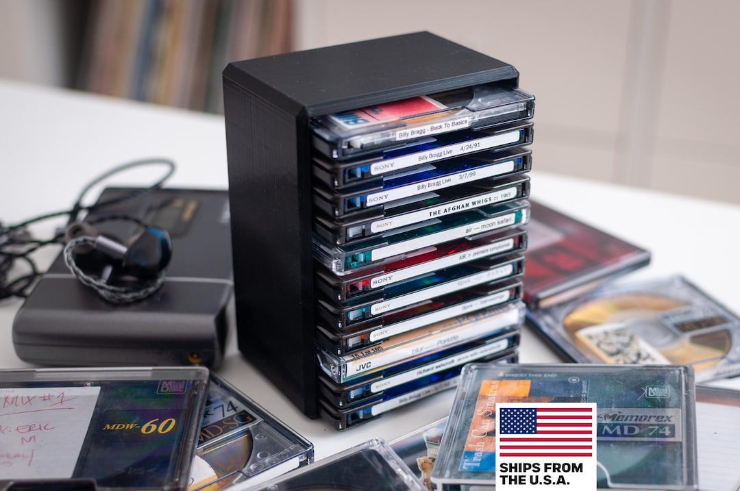 Minidisc Storage Tray | Holds 10 Discs | Stackable | Storage/holder/box ...