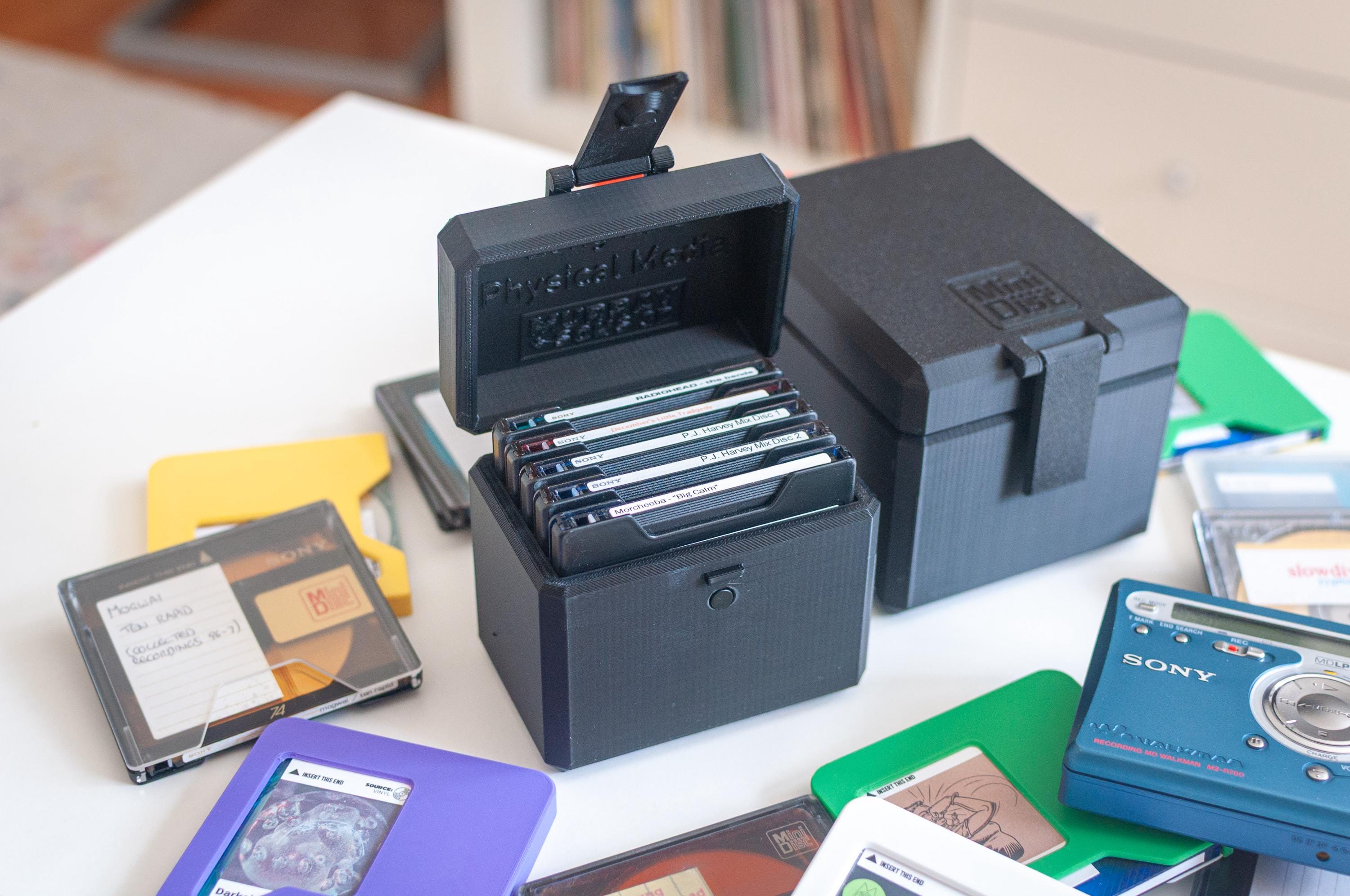 Minidisc Storage Case | Magnetic Latch | 5 or 10 Disc Holder
