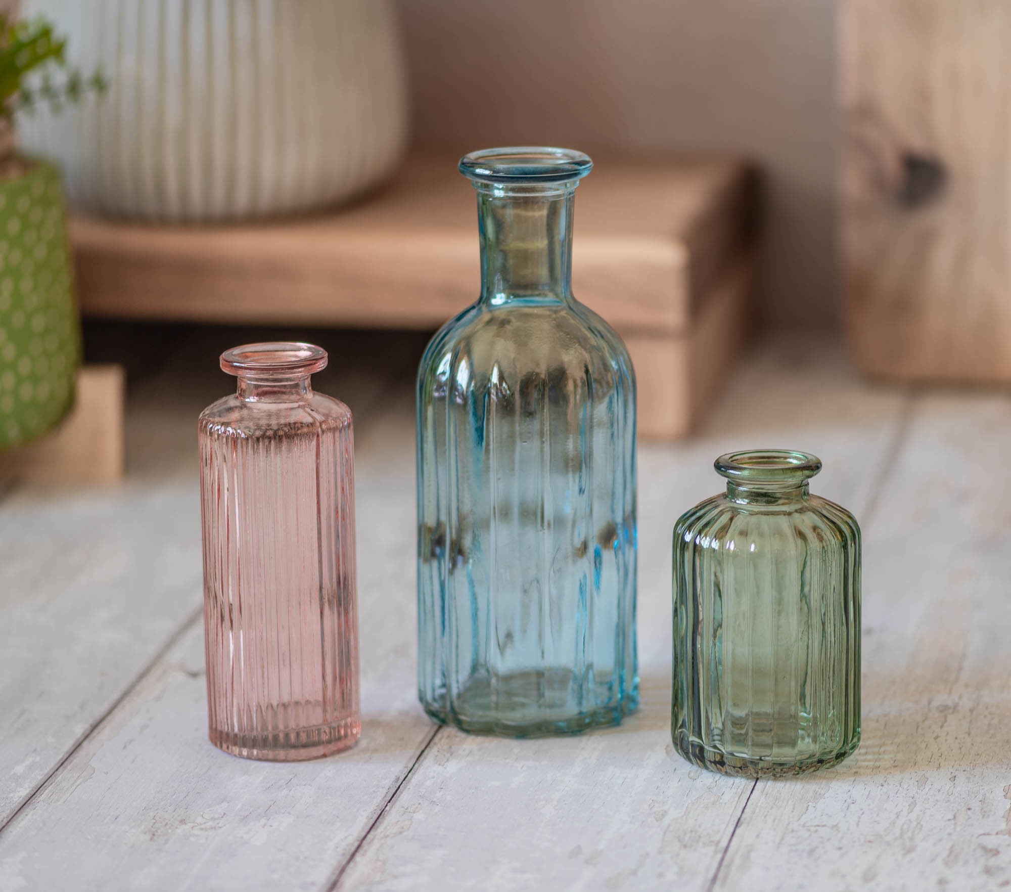 Set of Glass Coloured Vases Bud Vase Set Coloured Glass Etsy UK