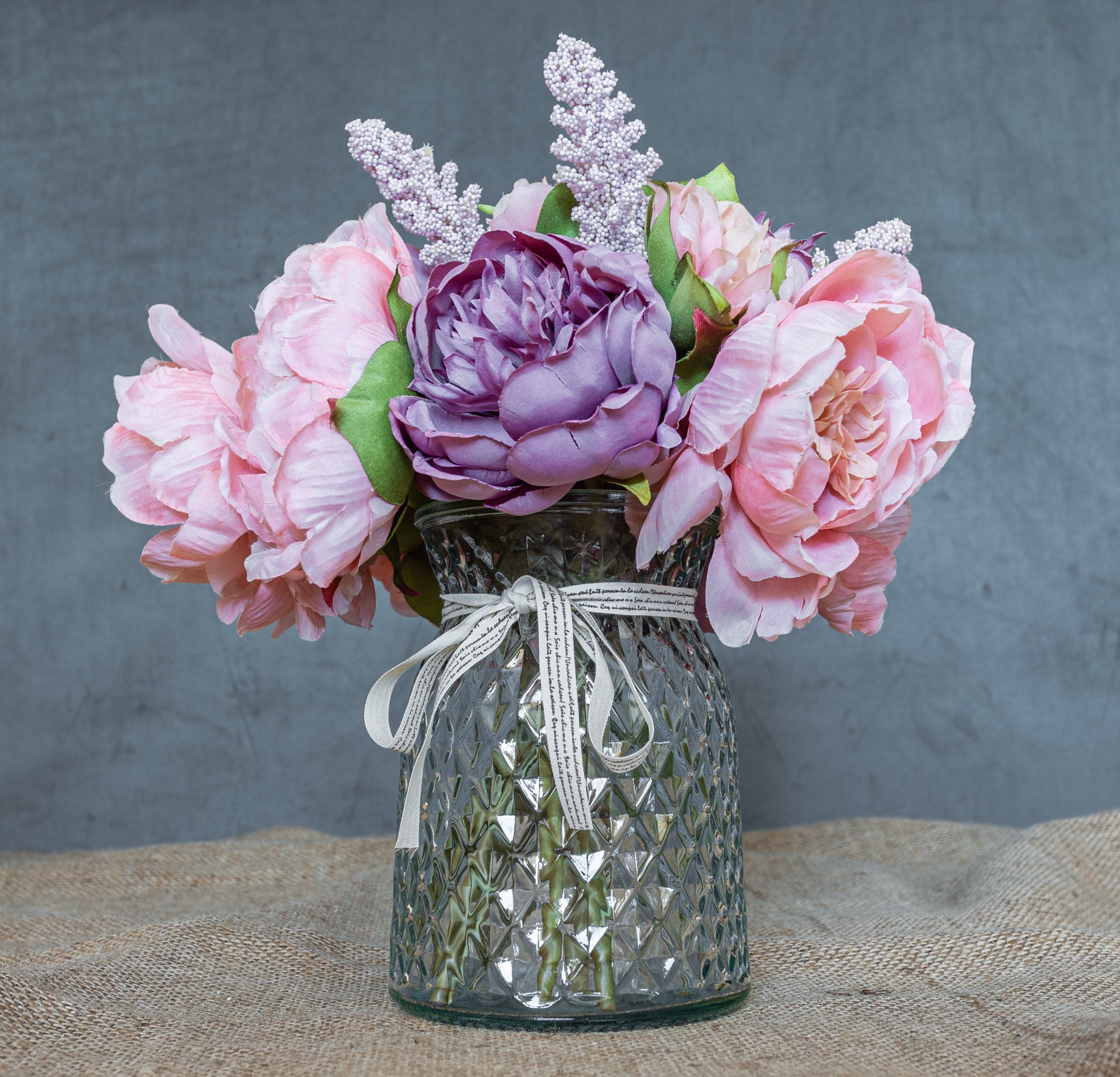 Clear Flower Vase 16cm Glass Bottle Vase Vintage Glass Vase Etsy