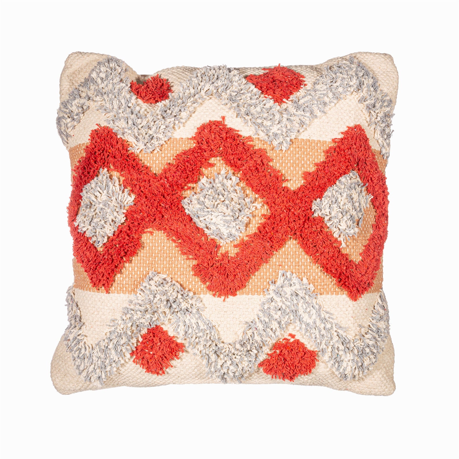 Scandi Boho Patterned Tufted Cushion Boho Cushion Bohemian Etsy.de
