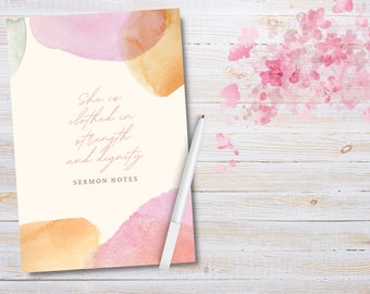 Sermon Notes, Notebook, Journal, for Men & Women, Church Notes, Notebook for Church