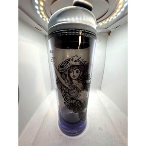 Starbucks Clear Mermaid Design Tumbler With Gray Lid 16 Oz Plastic Reusable Travel Cup