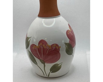 1993 EMERSON CREEK  Hand-Painted Floral Pottery Vase Bedford VA