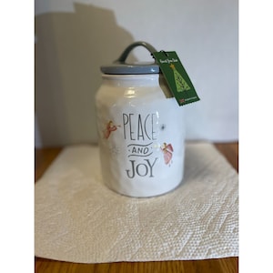 Harvest Green Studio PEACE & JOY Angels Ceramic Canister