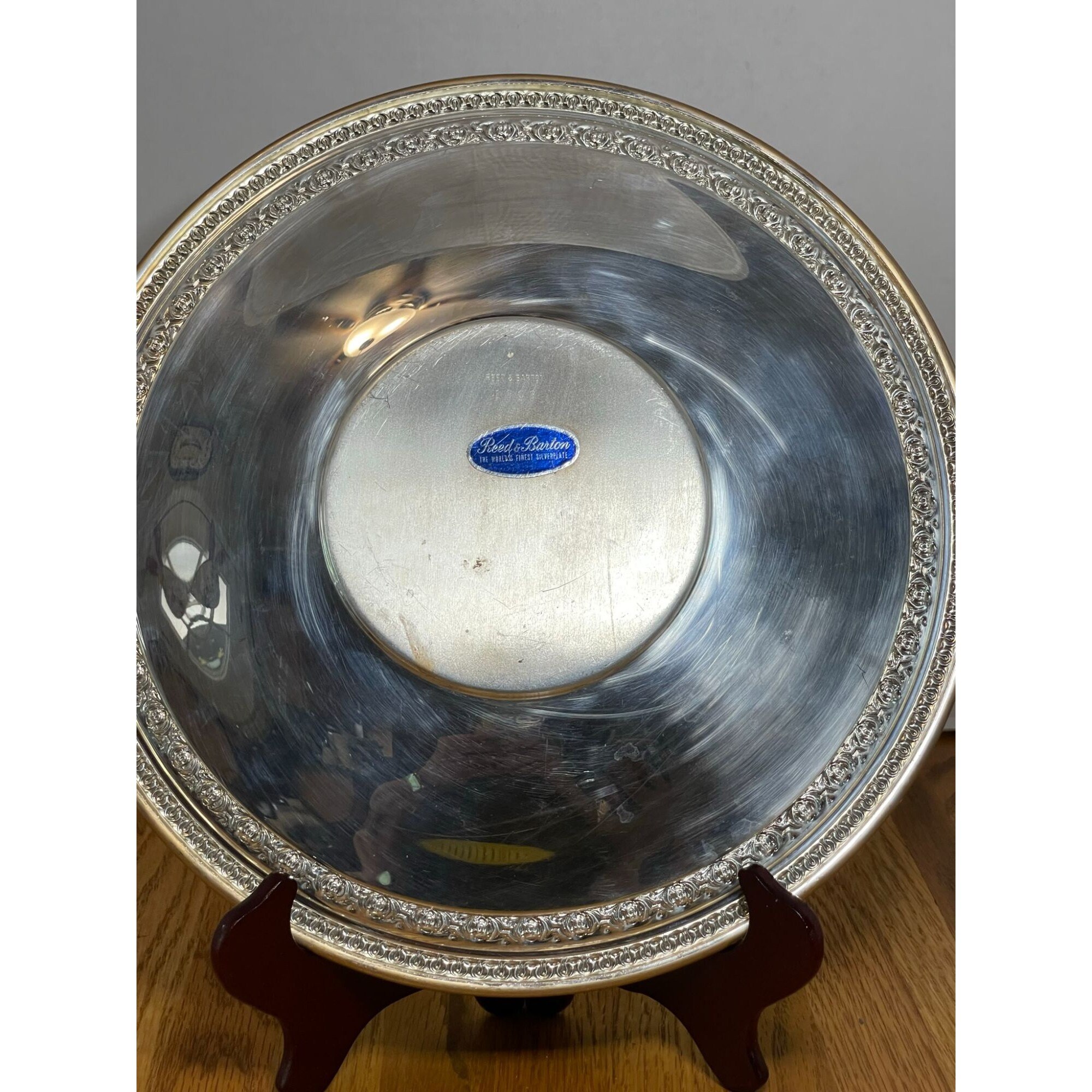 A Flipped Silver-plated, Reed-barton Tray With /transfers & Gold Detail ...