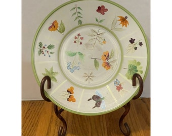 A Beautiful Frosted Butterfly Glass Plate